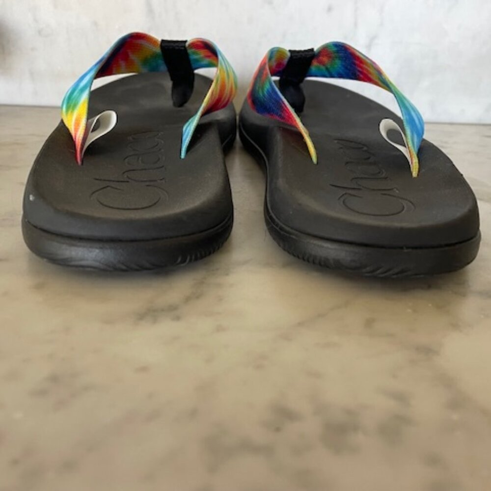 CHACO Chillos Flip Flop Dark Tie Dye Noir 8 M - Picture 7 of 16